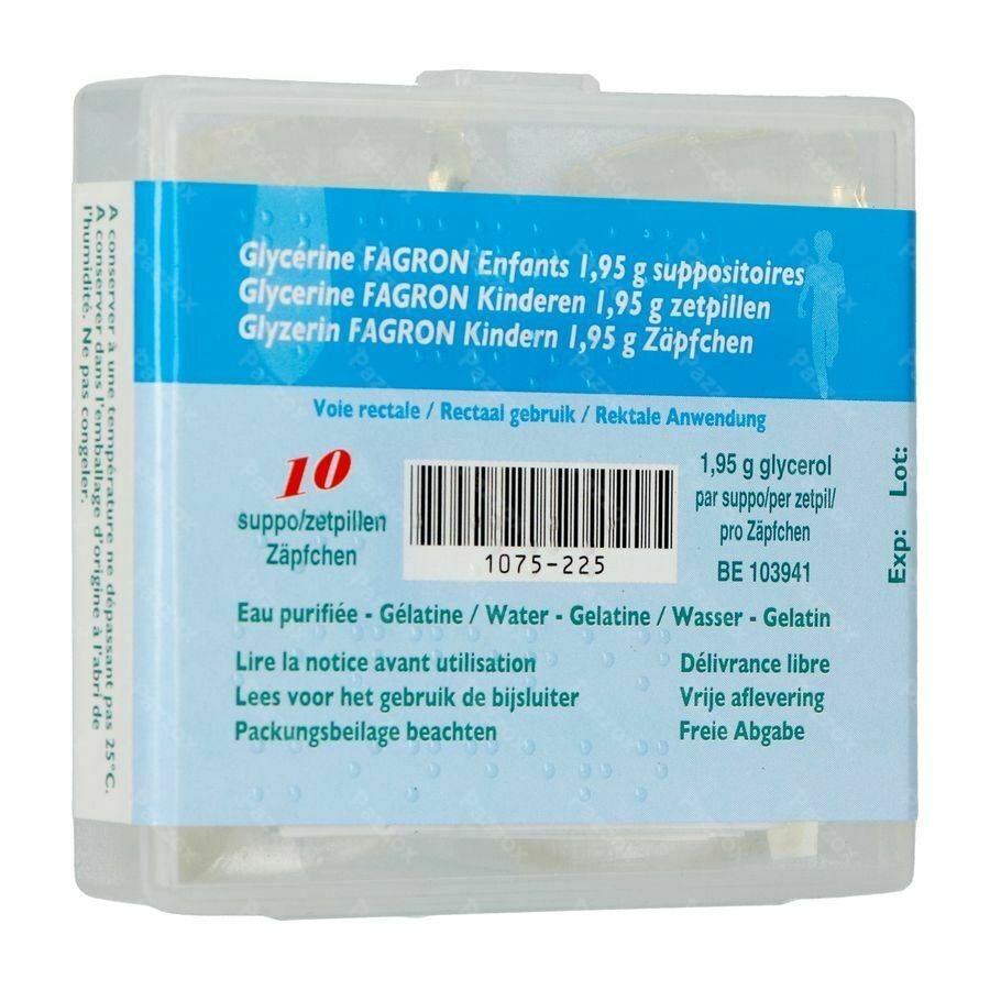 Fagron Glycerine 10 Enfant Suppo's 