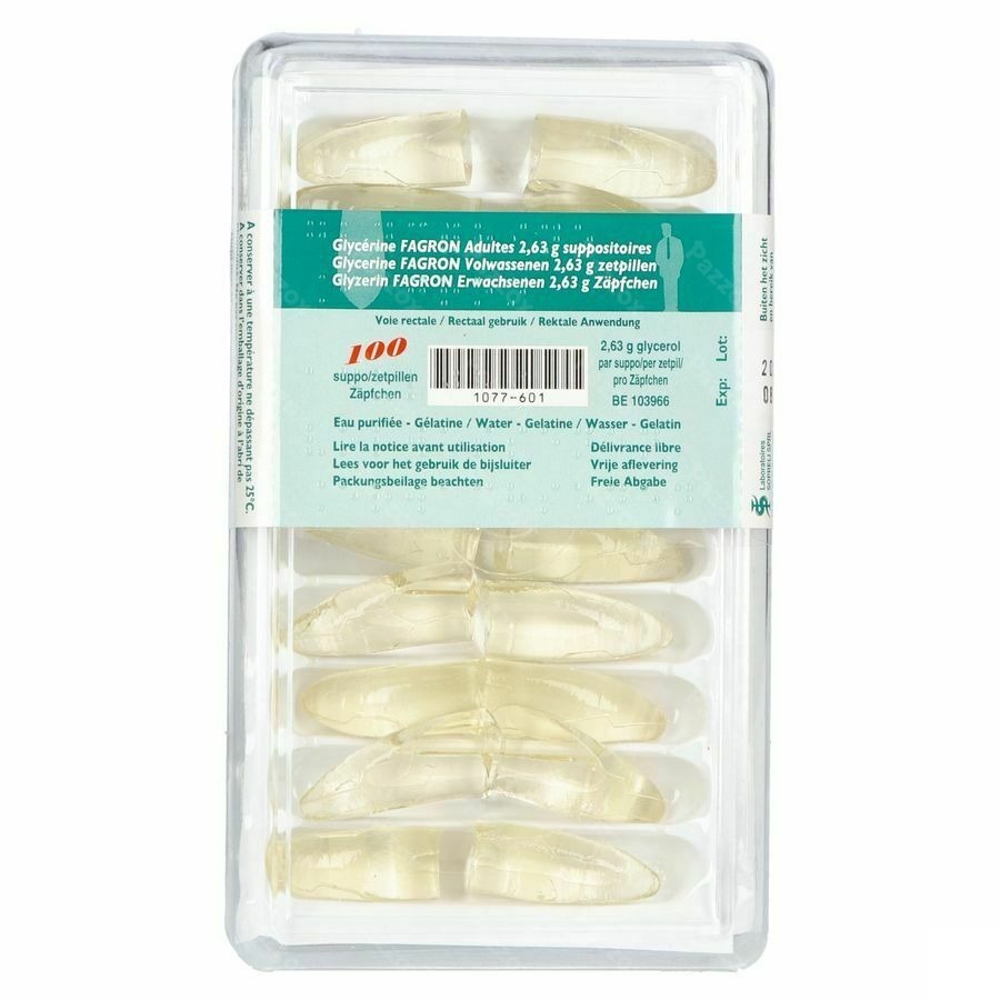 Glycerine Suppo Adulte 100 Fag