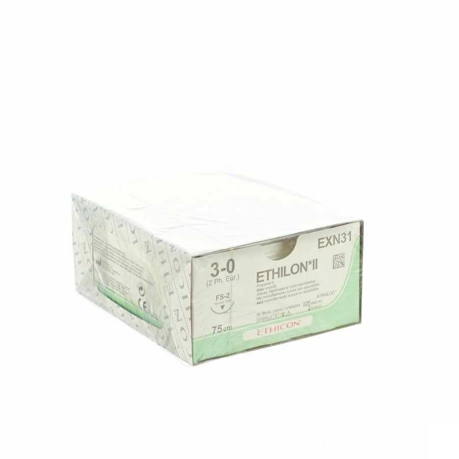 Ethilon Fil De Suture 3/0 36 Exn31