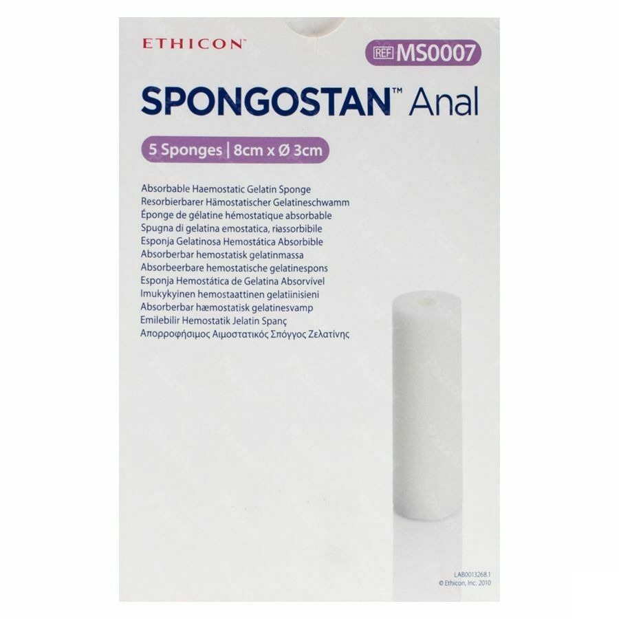 Spongostan Anal Diam 80x30mm 5 Ms0007