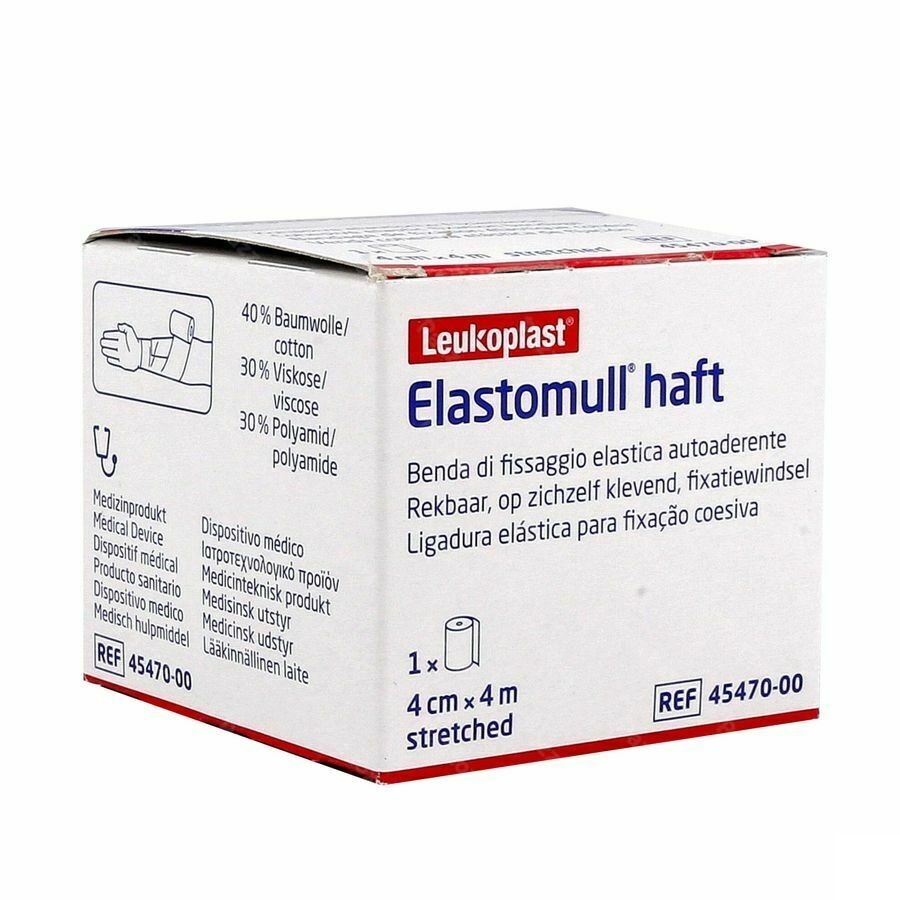 Elastomull Haft Bande Fix. Cohesif 4cmx4m 4547000