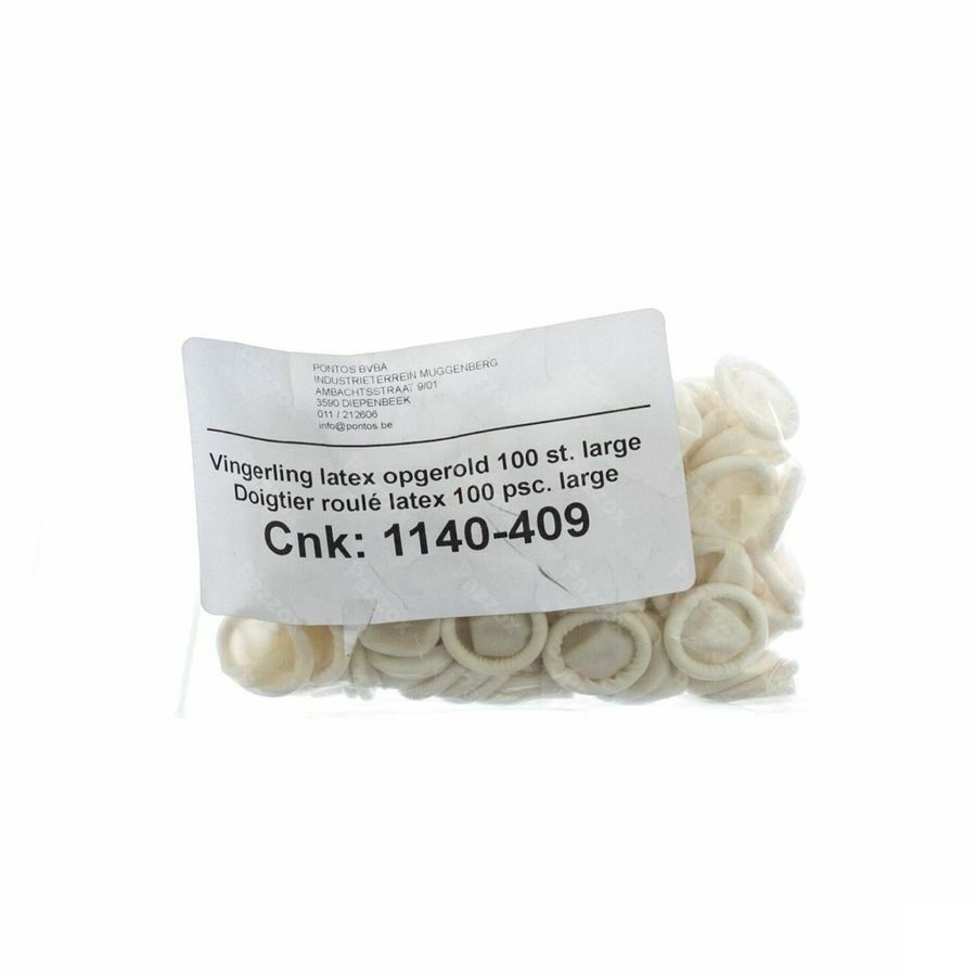 Doigtier Roule Latex Large 100 Pontos