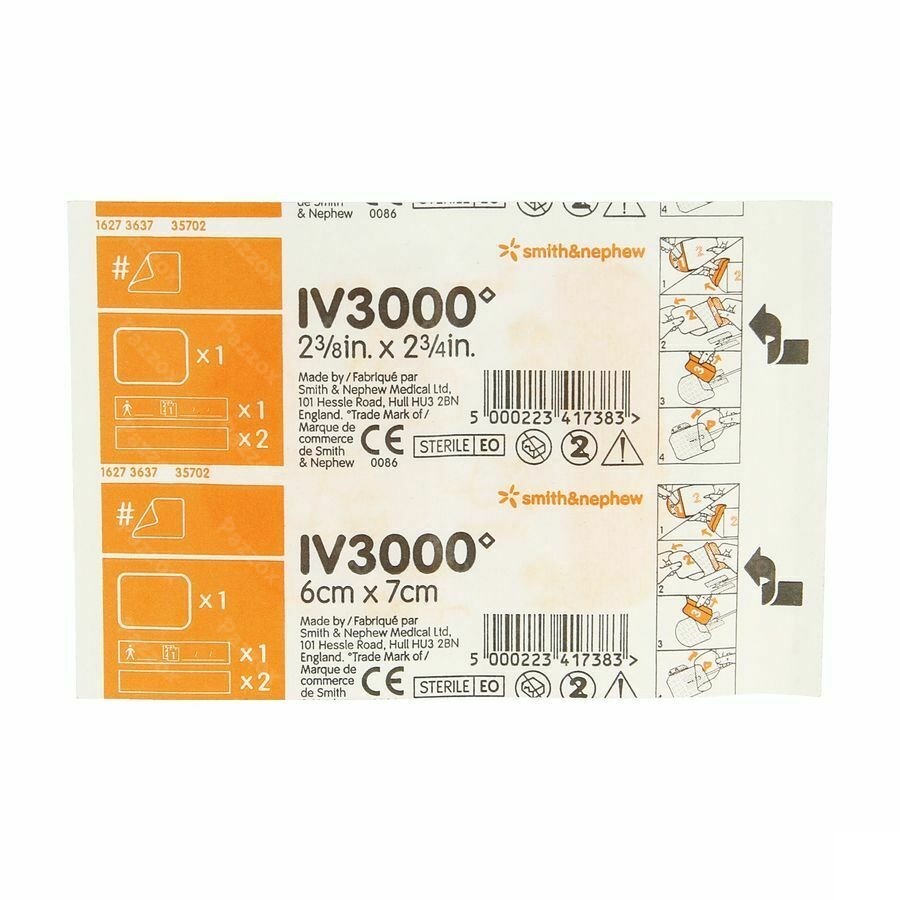 Opsite Iv3000 Main 6x 7cm 4007
