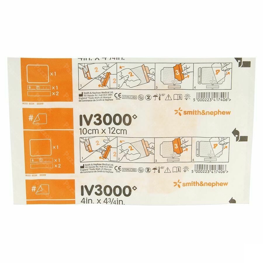 Opsite Iv3000 Main 10x12cm 4008