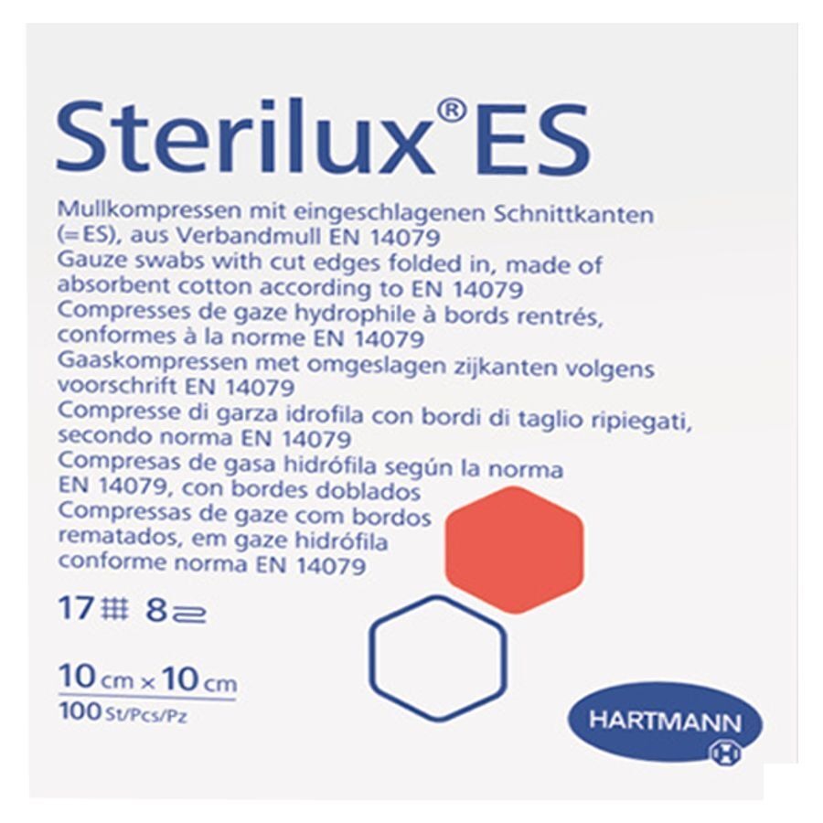 Sterilux Es 5x5cm 8pl.nst. 100 P/s