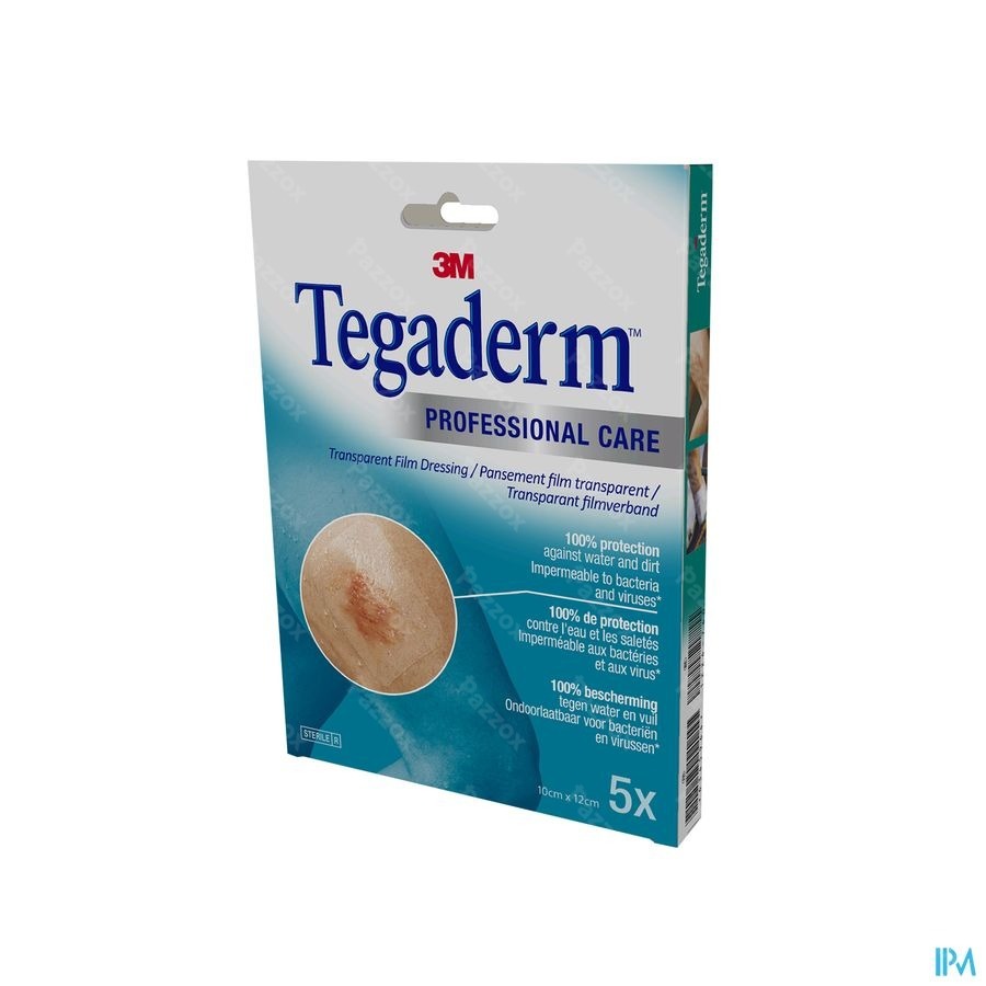 Tegaderm 3m Film Dressing Transp 10x12cm 5 1626p