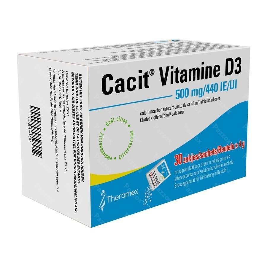 Cacit Vit. D3 500mg/440iu Gran Efferv. Sach 30