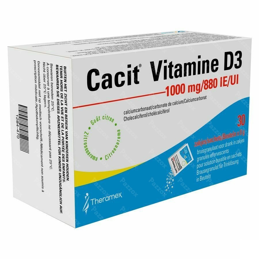 Cacit Vit. D3 1000mg/880iu Gran Efferv. Sach 30