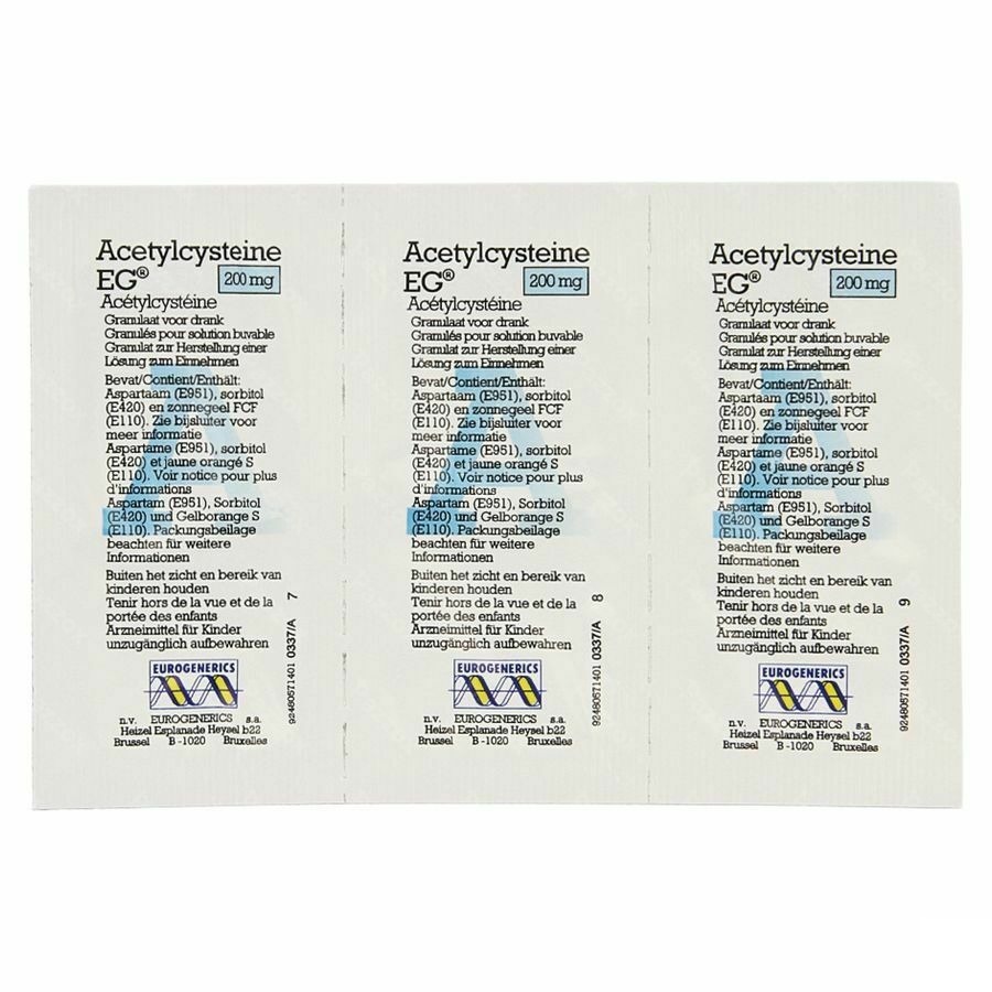 Acetylcysteine EG Sach 30X200Mg