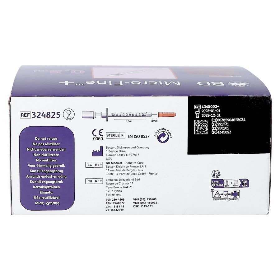 Microfine Ser.ins. 0,5ml 30g 8mm 100 324825
