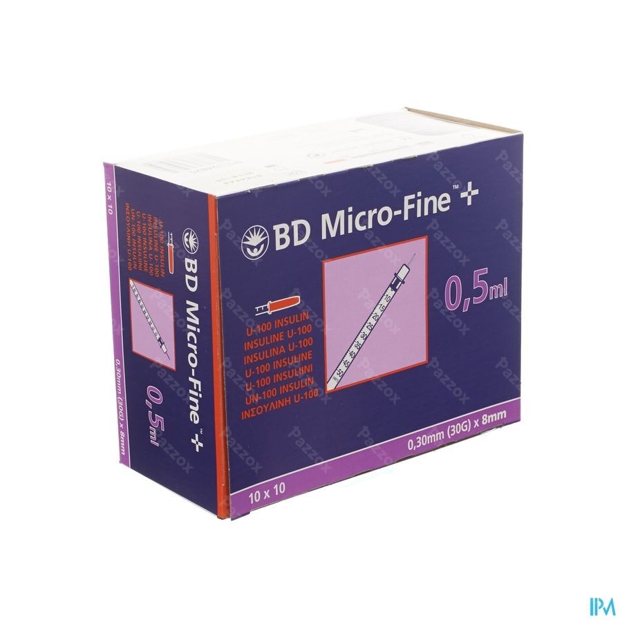 Bd Microfine+ Ser.ins. 0,5ml 30g 8,0mm 100 324825