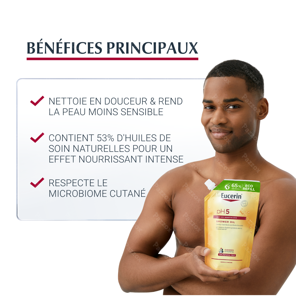 Eucerin pH5 Huile de Douche Peau Sèche et Sensible recharge 400ml