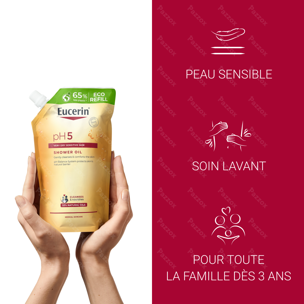 Eucerin pH5 Huile de Douche Peau Sèche et Sensible recharge 400ml