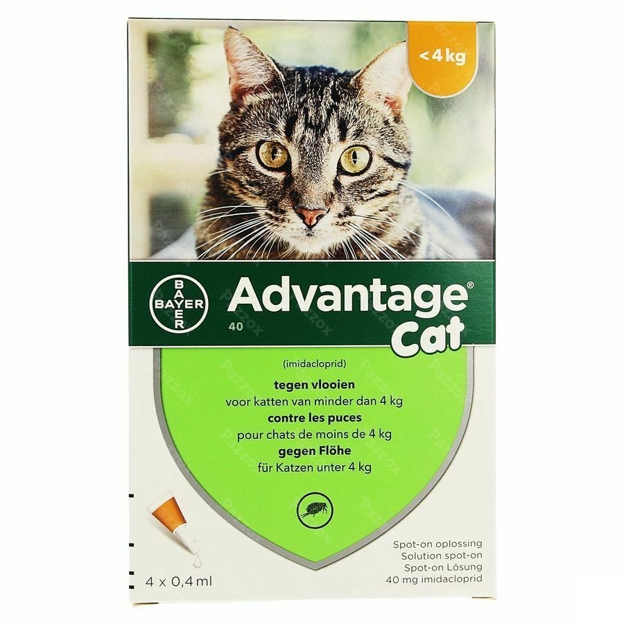 Advantage 40 Chats <4kg 4x0,4ml