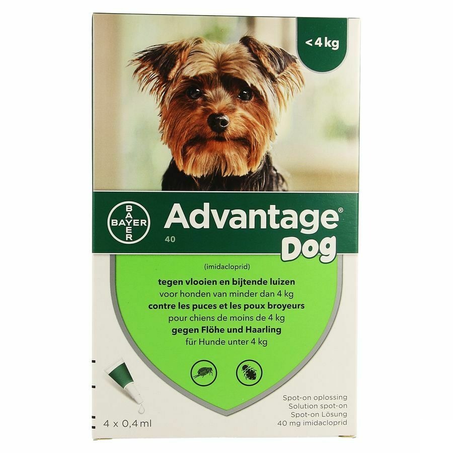 Advantage 40 Chiens <4kg 4x0,4ml