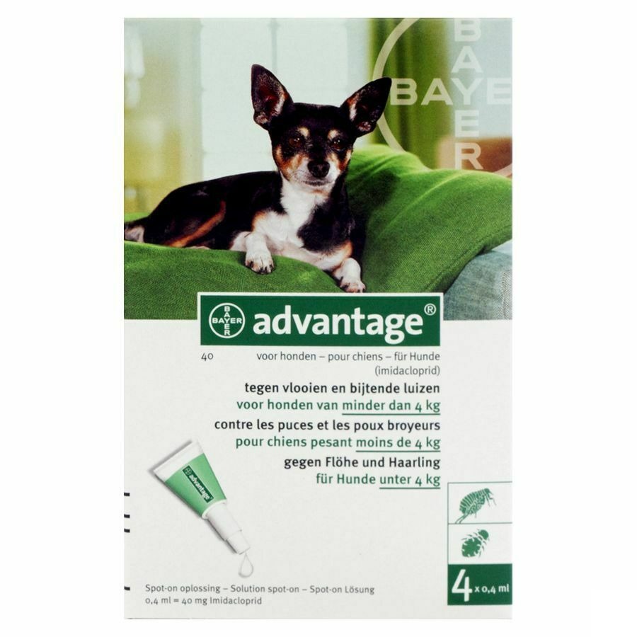 Advantage 40 Chiens <4kg 4x0,4ml