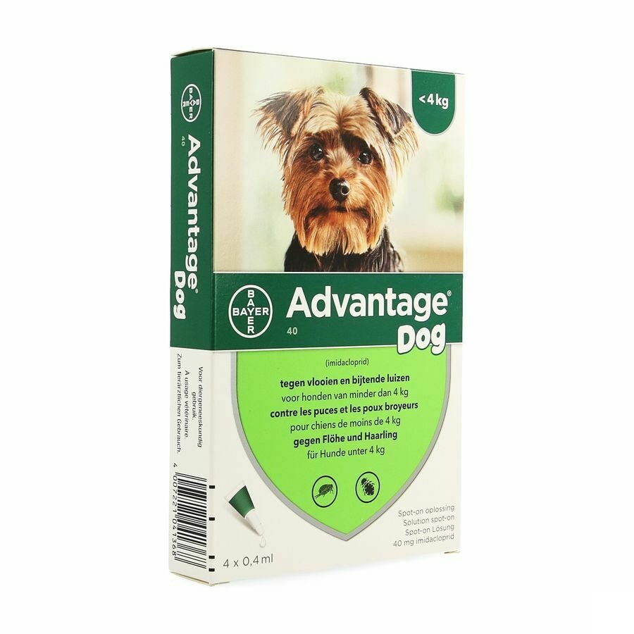 Advantage 40 Chiens <4kg 4x0,4ml