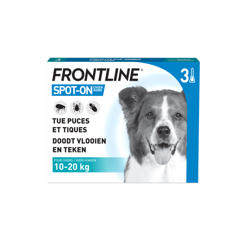 Frontline Spot On Chien 10-20kg Pipet 3x1,34ml