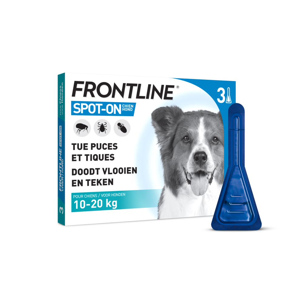 Frontline Spot On Chien 10-20kg Pipet 3x1,34ml