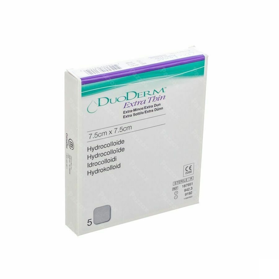 Duoderm Extra Mince Pans Hydro 7,5cmx7,5cm 5 H7951