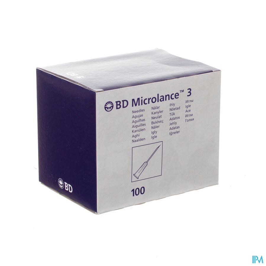 Bd Microlance 3 Aig.20g 1 Iv 0,9x25mm Jaune 100