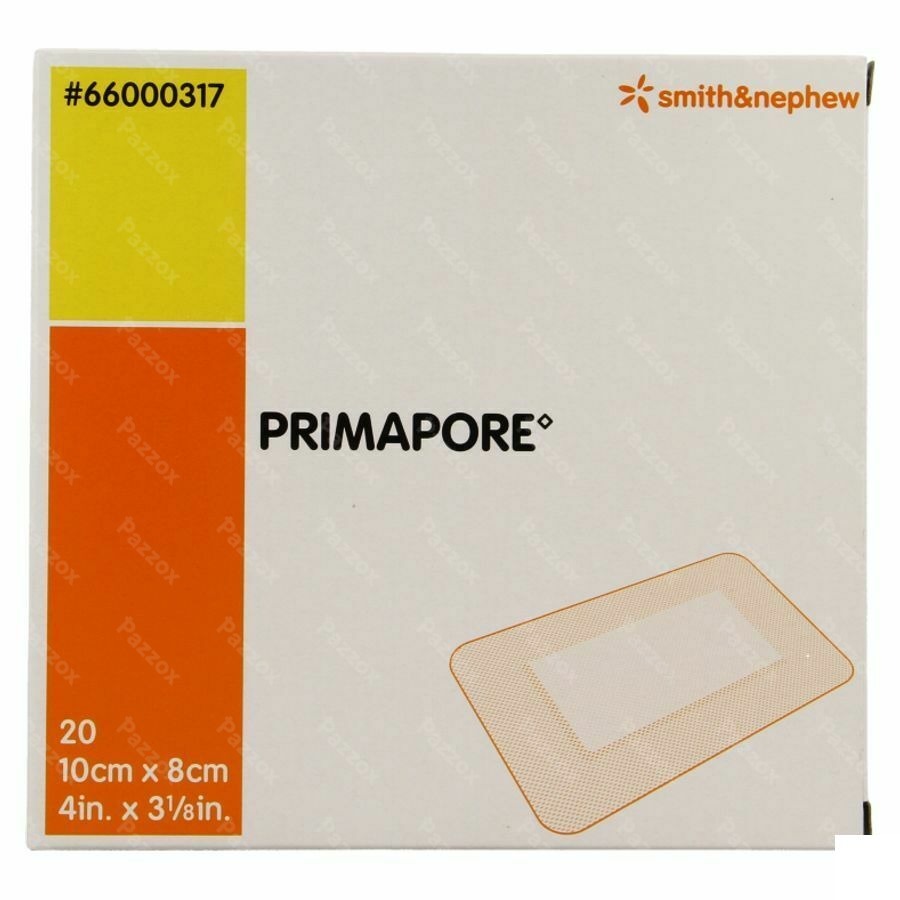 Primapore S&n Pans Post-op 10cmx 8cm 20 66000317