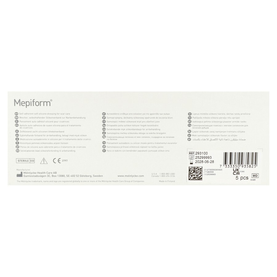 Mepiform Pans Adh A/cicat. Ster 4x30,0cm 1 293100