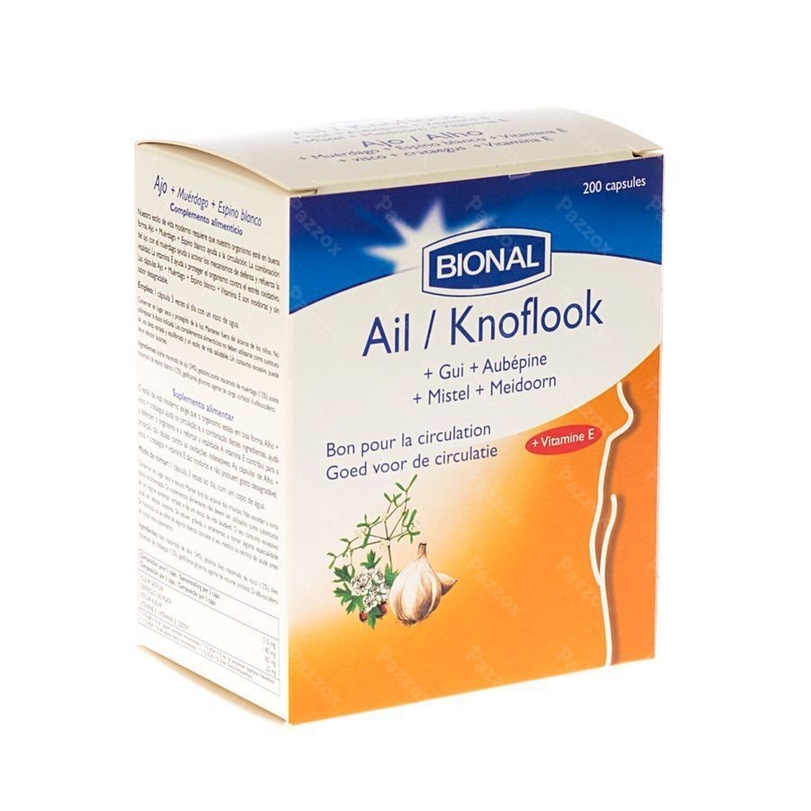 Bional Ail + Gui + Aubepine + Vitamine e 200 Capsules