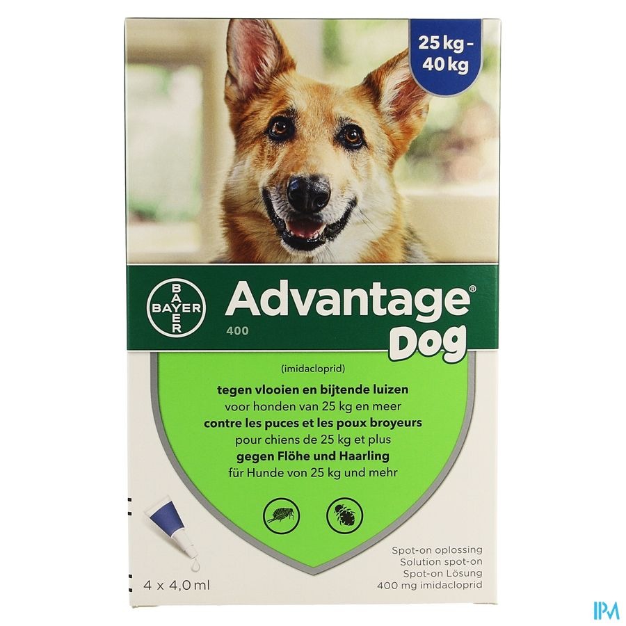 Advantage 400 Chiens 25<40kg 4x4ml