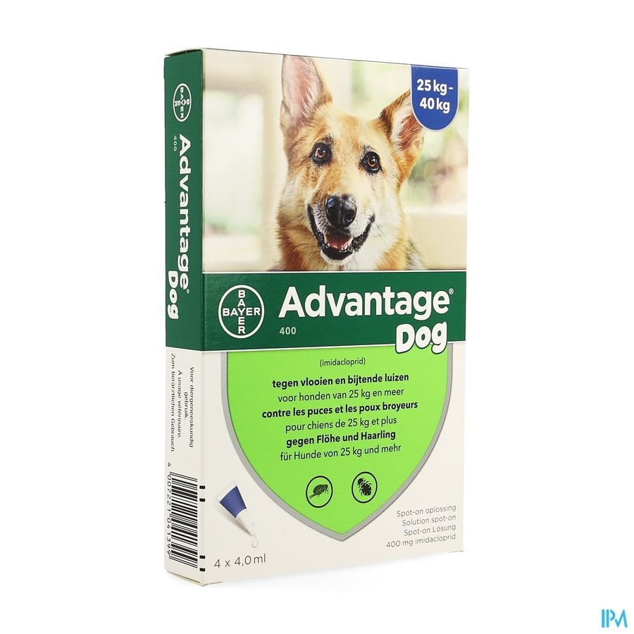 Advantage 400 Chiens 25<40kg 4x4ml