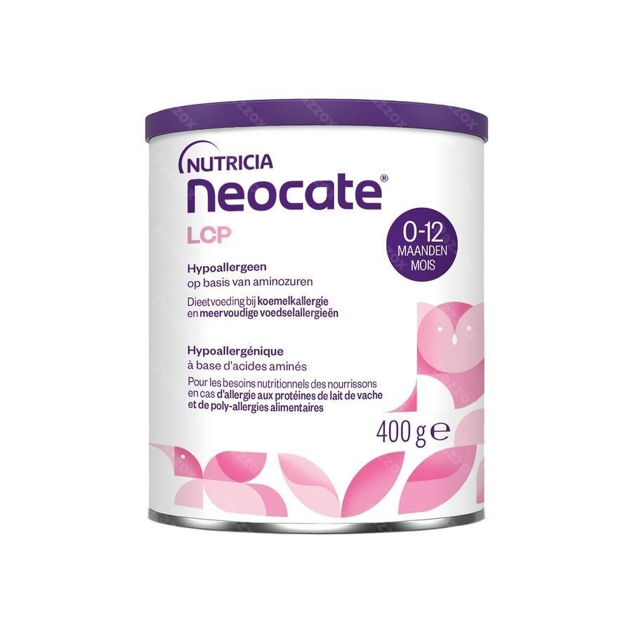 Neocate LCP Lait En Poudre Pour Nourrissons Allergiques 0-12 Maanden 400g