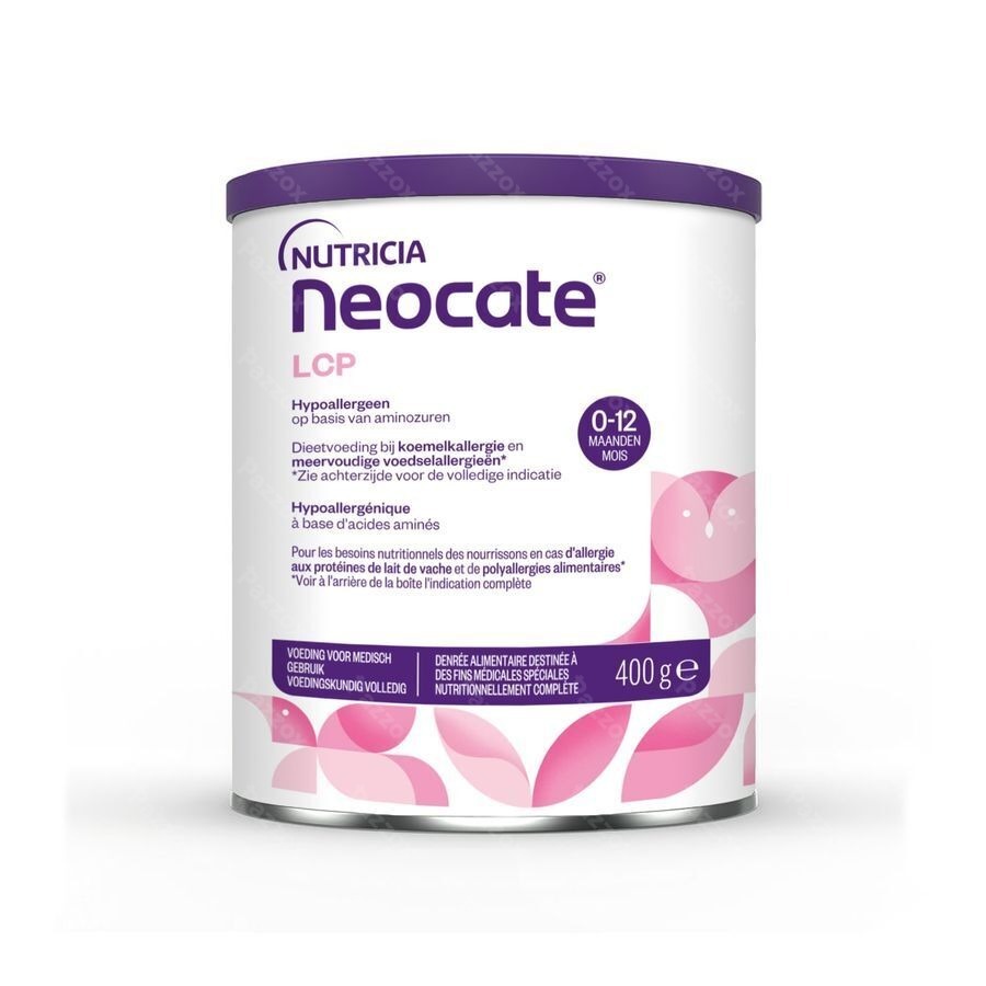 Neocate LCP Lait En Poudre Pour Nourrissons Allergiques 0-12 Maanden 400g