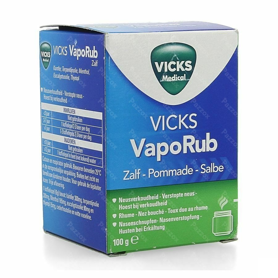 Vicks Vaporub Pommade 100g - Pazzox, pharmacie en ligne pas de soucis