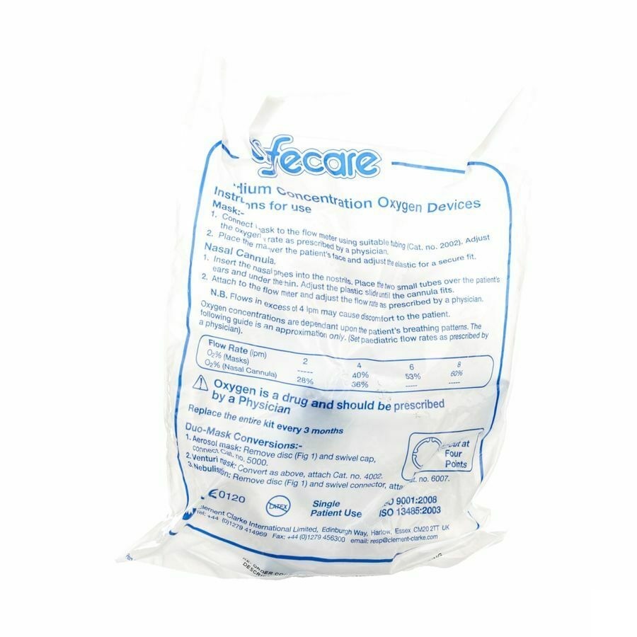 Lifecare Masque Oxygene Ad + Tuyau 2011