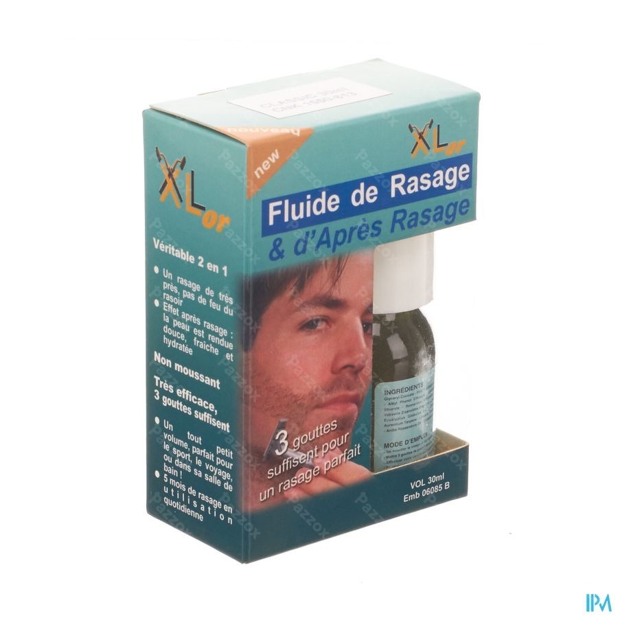 Xlor Fluide De Rasage & Apres Rasage 2en1 Classic Au Menthol 30ml 30ml