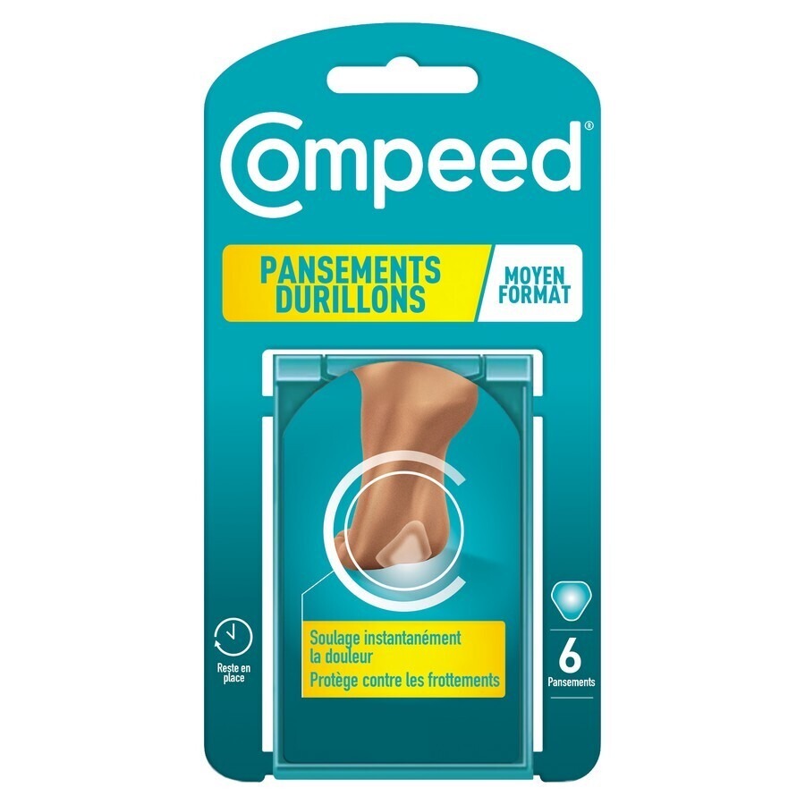 Compeed Pansement Durillons Pieds Medium 6 Pièces
