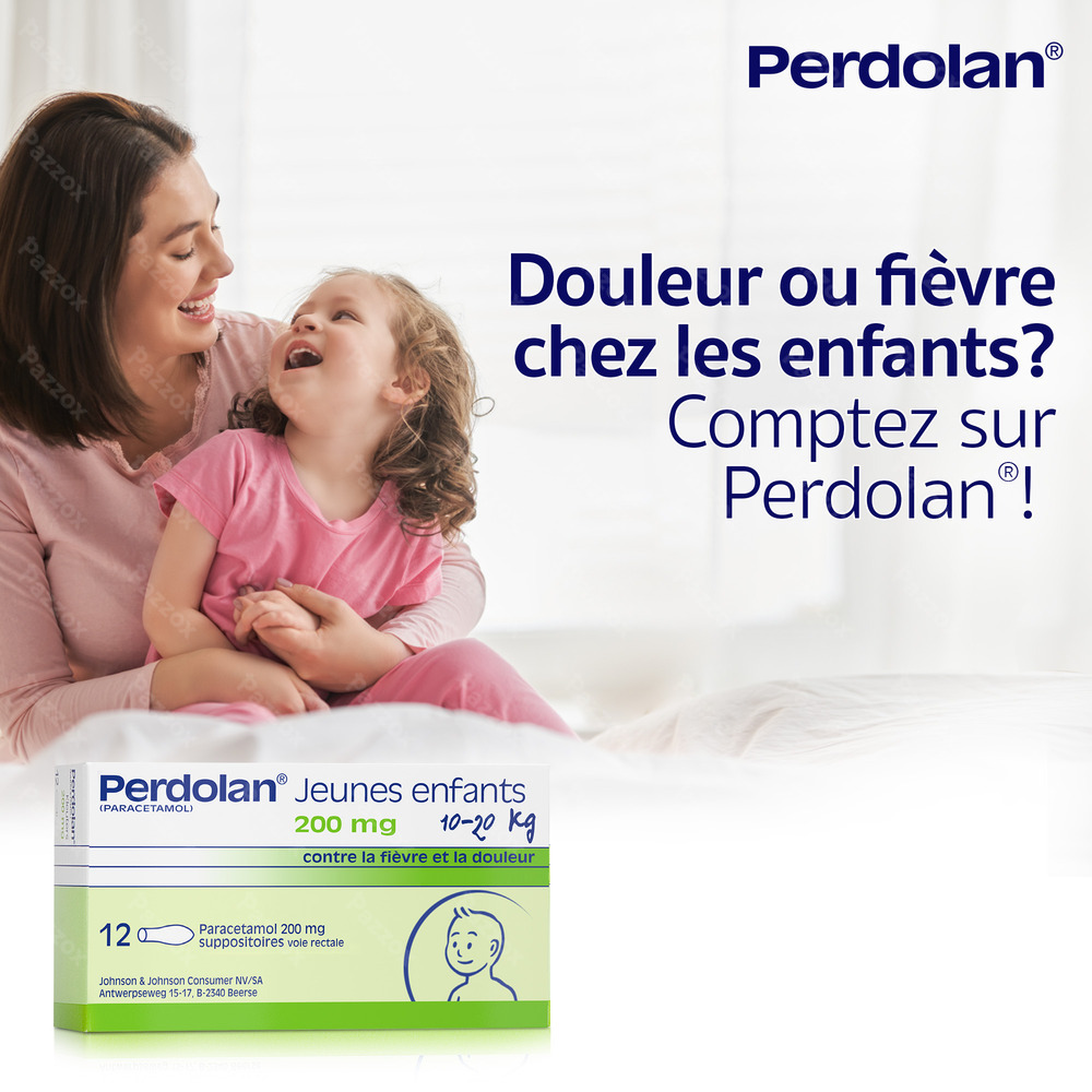 Perdolan Supp Jeun Enf 12x200mg