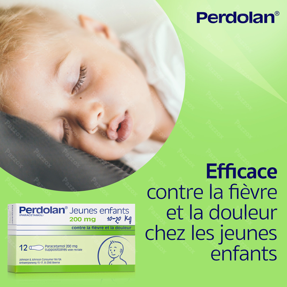 Perdolan Supp Jeun Enf 12x200mg