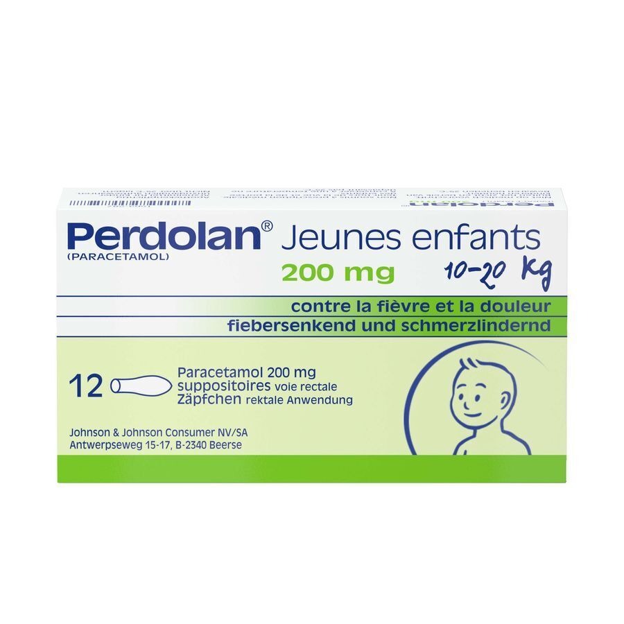 Perdolan Supp Jeun Enf 12x200mg