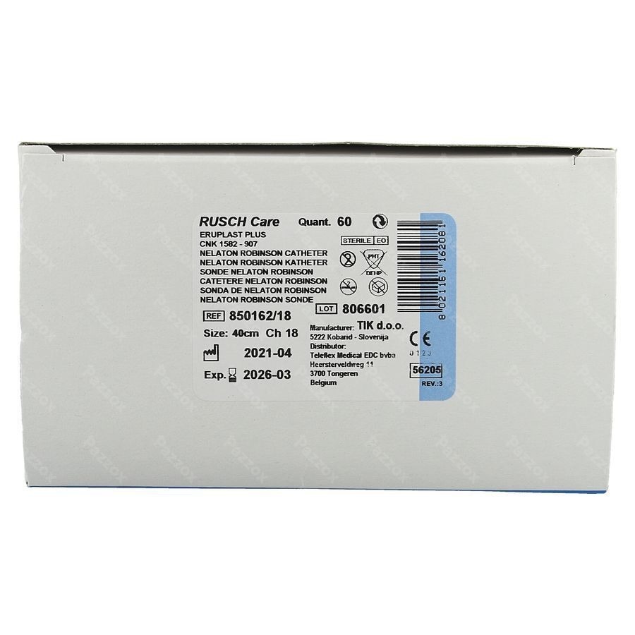 Ruschcare Eruplast Plus Nelat. Ch18 40cm 60 850162
