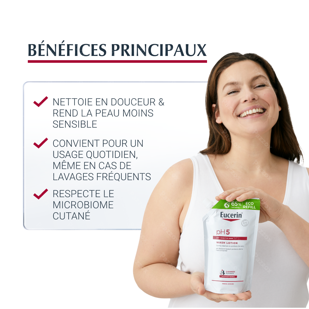 Eucerin pH5 Peau Sèche et Sensible Savon Refill 400ml