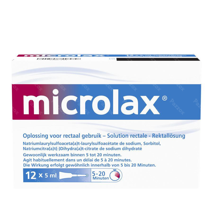 Microlax 12 X 5ml - Pazzox, pharmacie en ligne pas de soucis