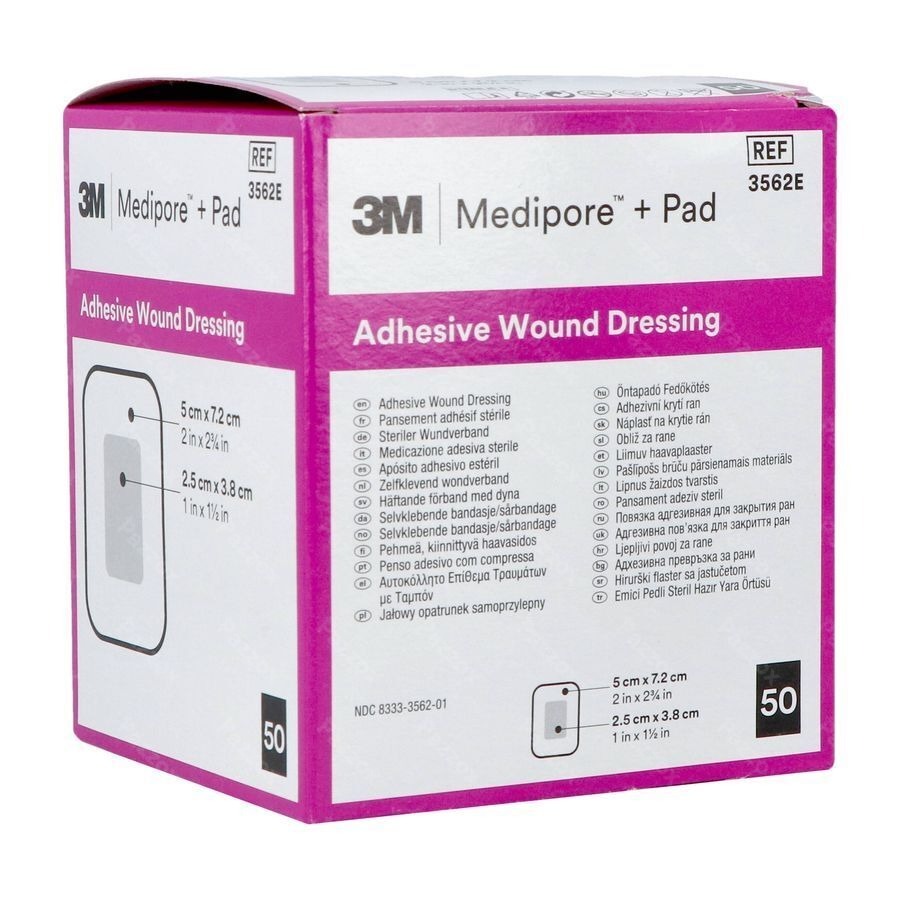 Medipore + Pad 3m 5x 7,2cm 50 3562e