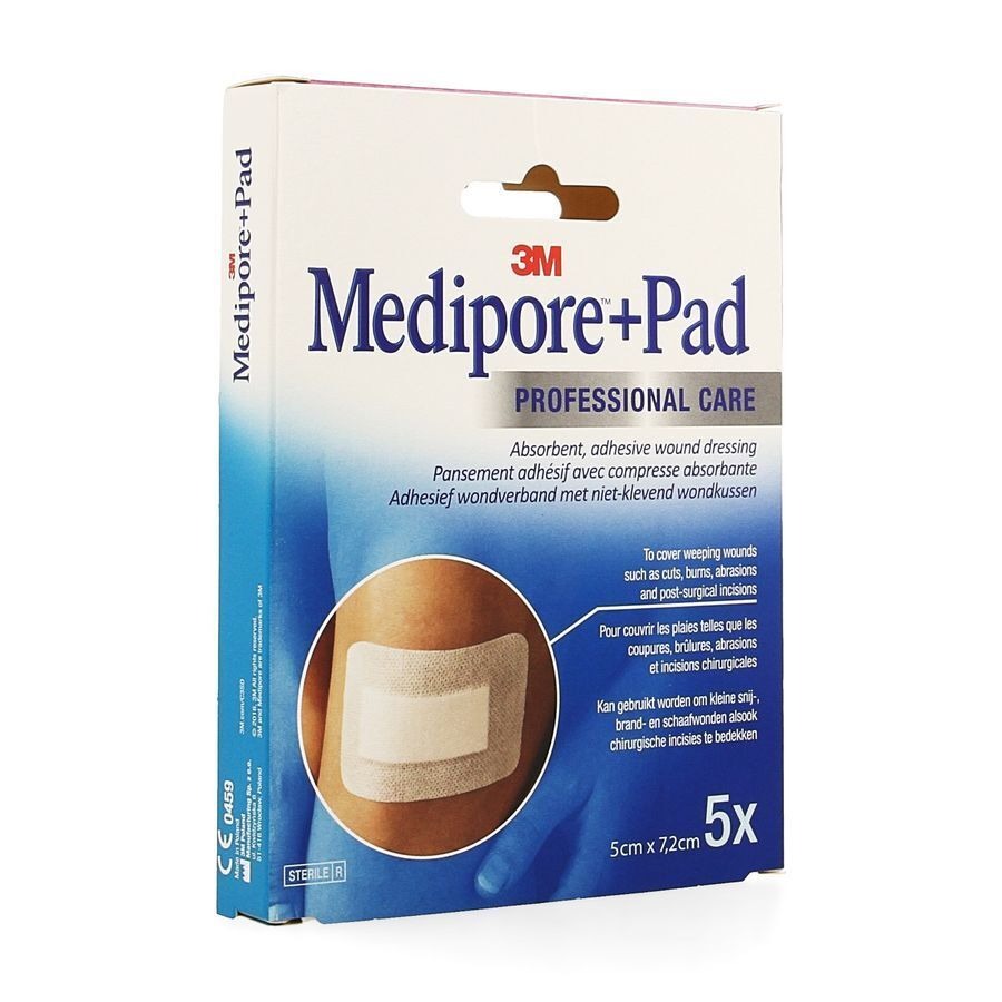 Medipore + Pad 3m 5x 7,2cm 5 3562p