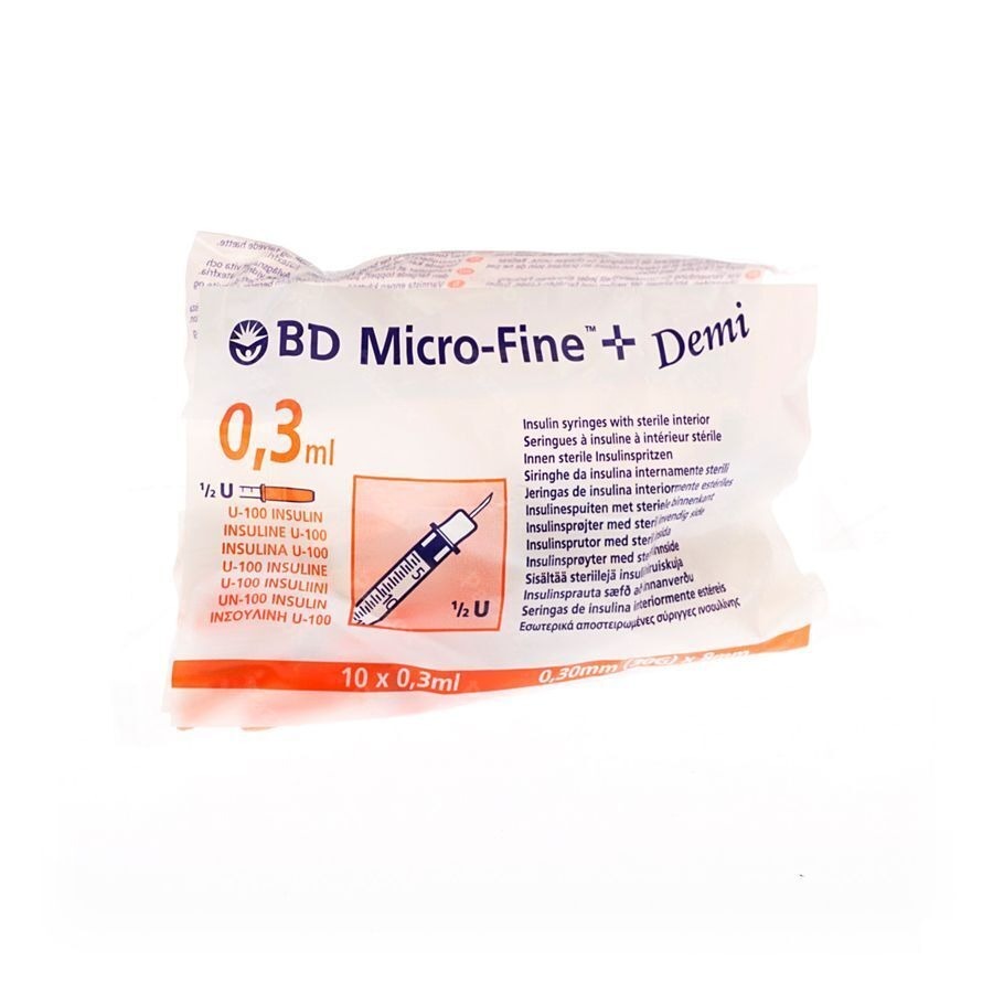Bd Microfine+ Ser.ins.demi 0,3ml 30g 8mm 10 324826