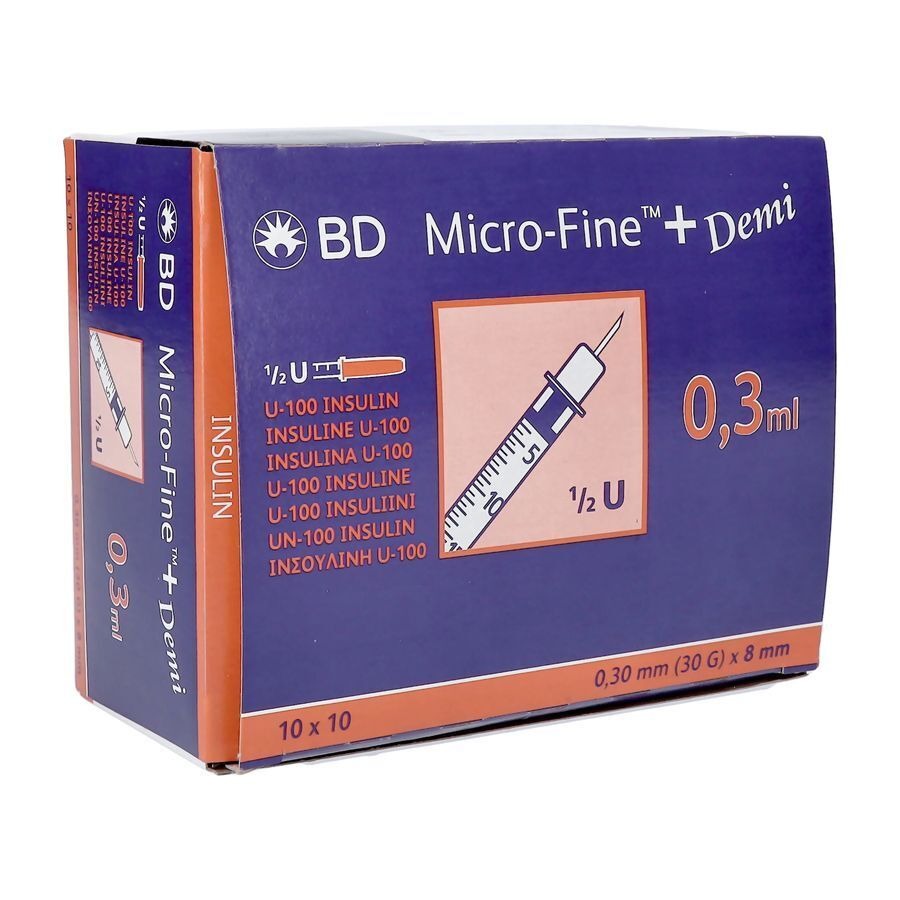 Bd Microfine+ Ser.ins.demi 0,3ml 30g 8mm100 324826