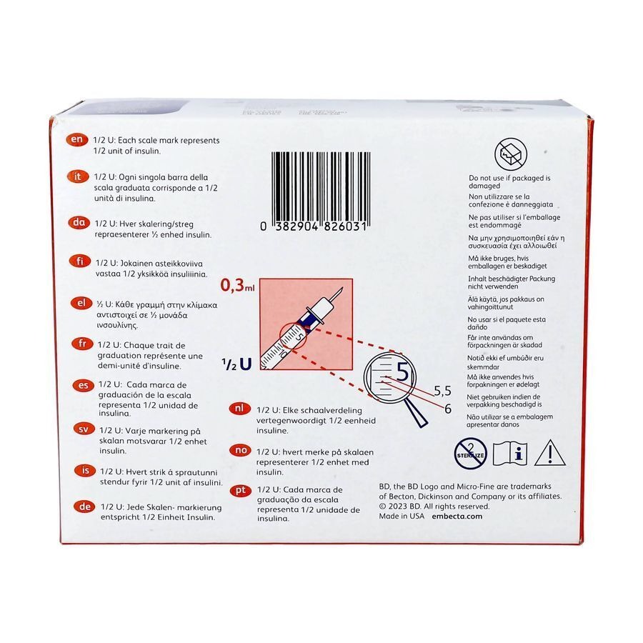 Bd Microfine+ Ser.ins.demi 0,3ml 30g 8mm100 324826