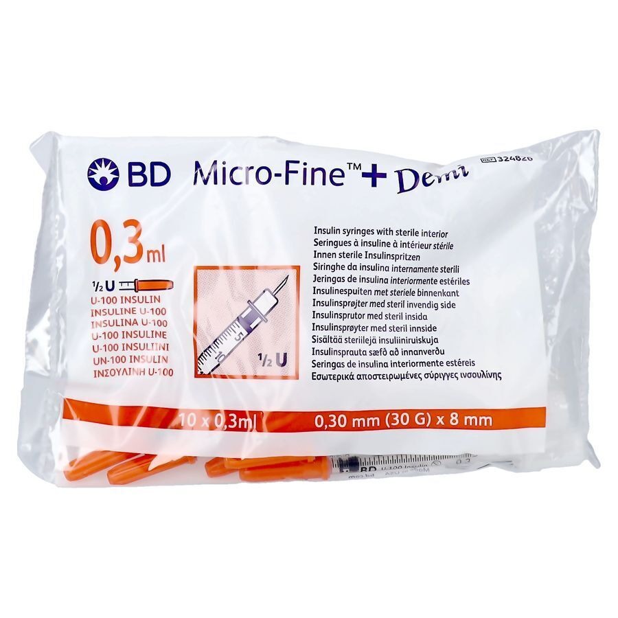 Bd Microfine+ Ser.ins.demi 0,3ml 30g 8mm100 324826