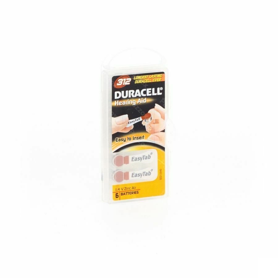 Duracell Easytab Pile Auditive Da312 6 Brun