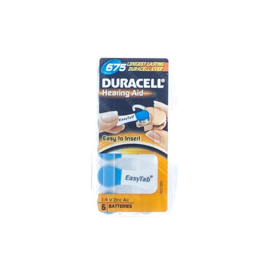 Duracell Easytab Pile Auditive Da675 6 Bleu